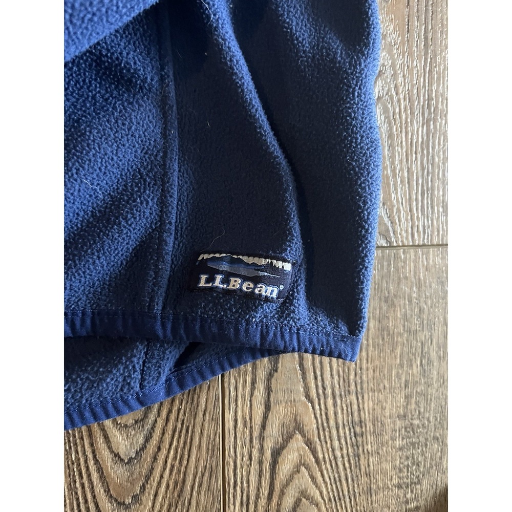 L.L. Bean Women's 1/4 Zip Fleece Pullover Blue Large Long Sleeve - Picture 2 of 3